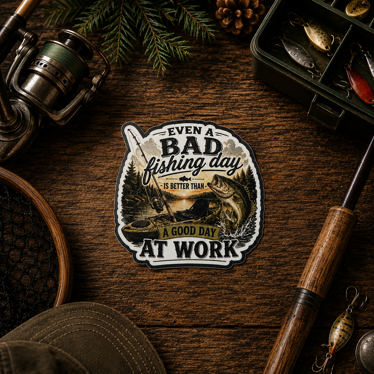 No Bad Fishing Days (Bass) Sticker